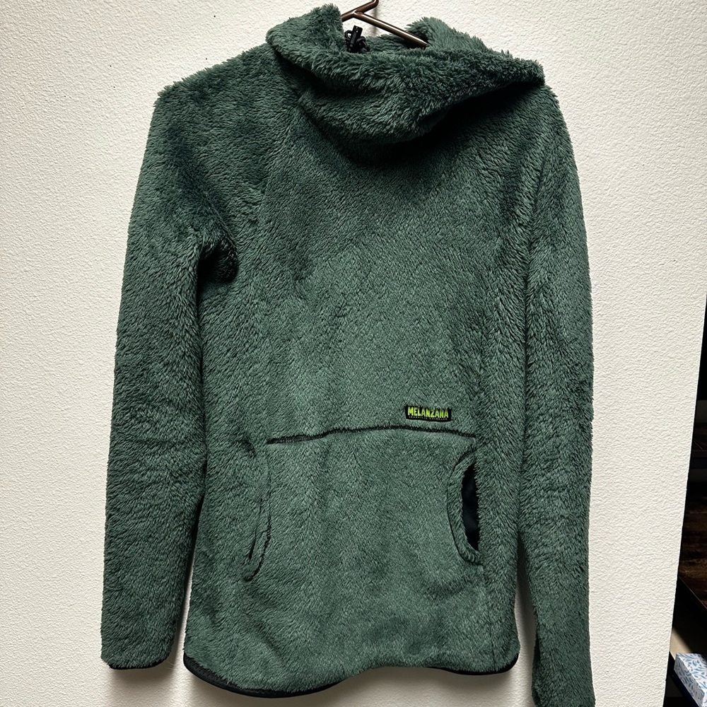 Melanzana Forest Green Fuzzy Fleece Jacket